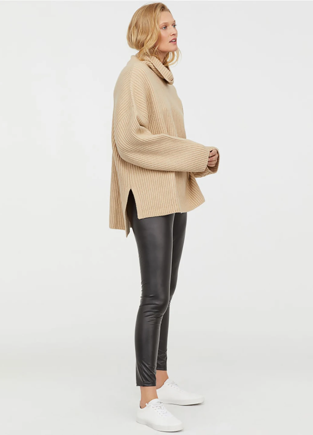 Темно-фиолетовые демисезонные леггинсы H&M