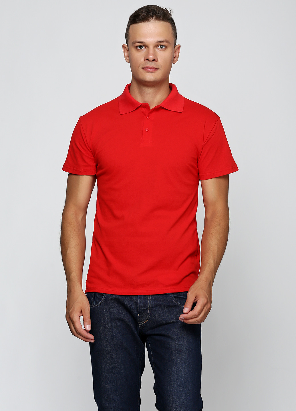 Красная футболка-поло для мужчин Роза