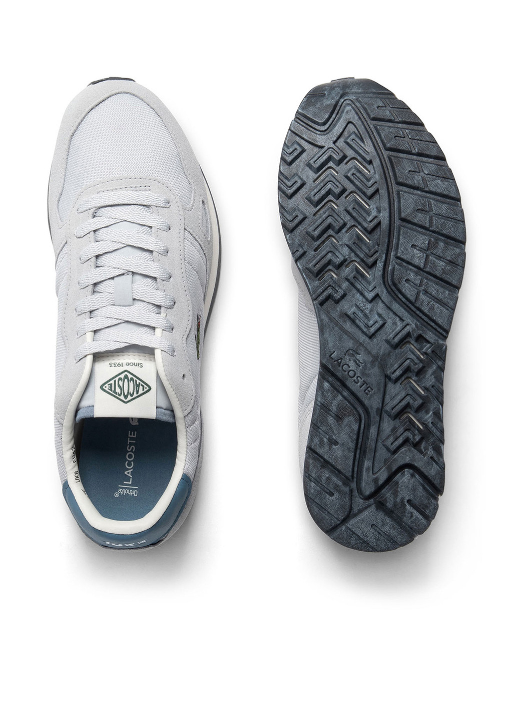 Серые демисезонные кроссовки Lacoste Partner 70s