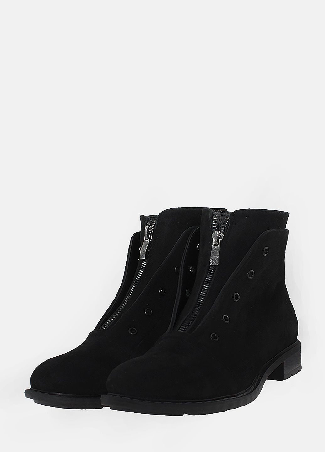 Осенние ботинки rs3355-11 черный Saurini из натуральной замши