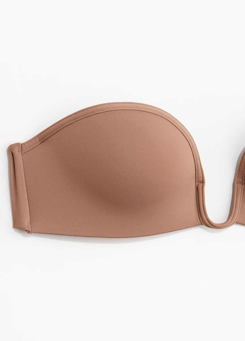 Темно-бежевый невидимка бюстгальтер H&M без косточек полиамид