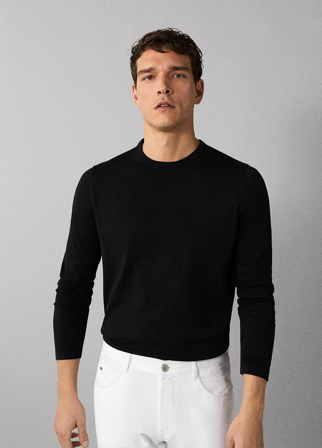 Чорний демісезонний джемпер джемпер Massimo Dutti
