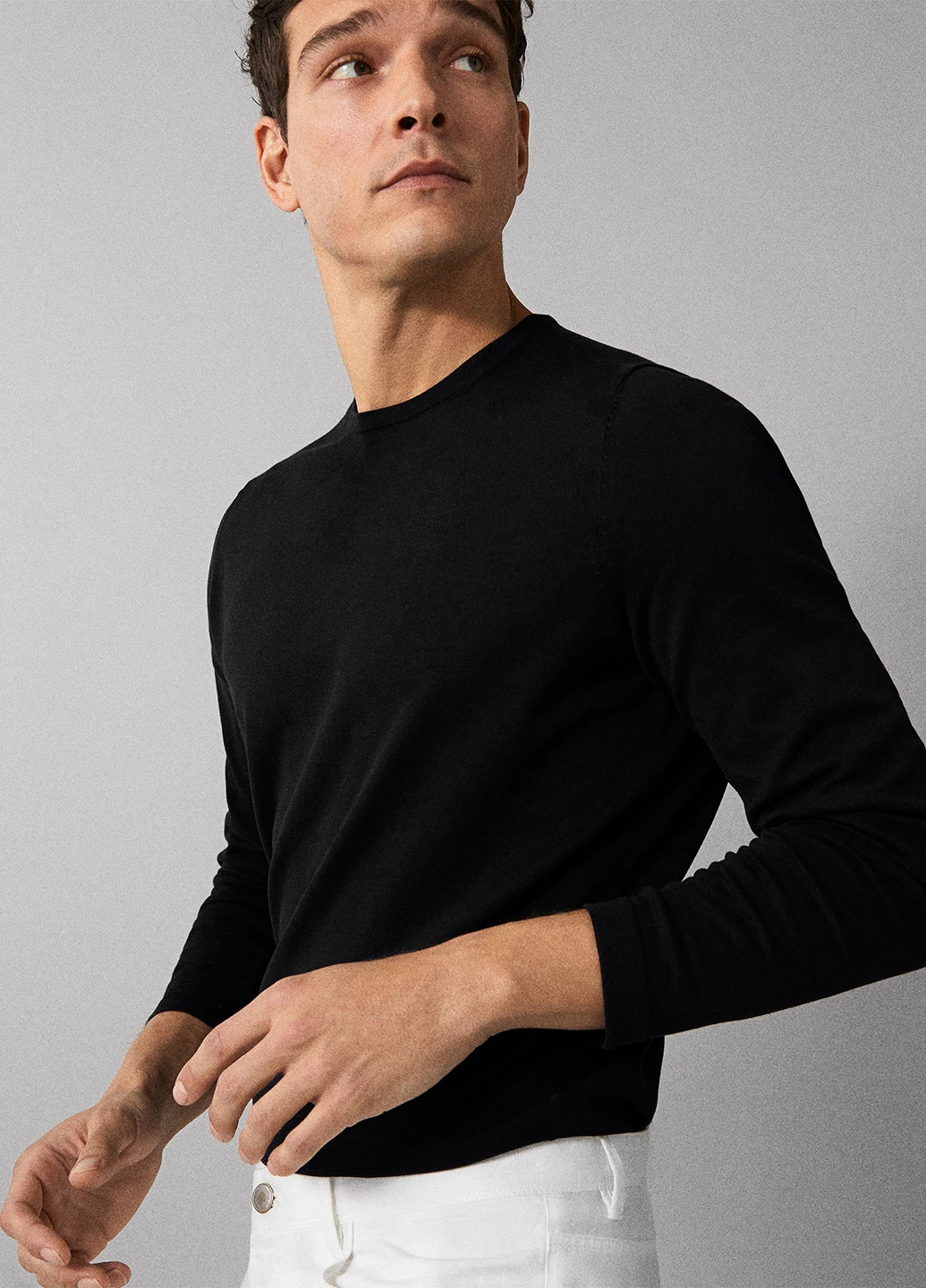 Чорний демісезонний джемпер джемпер Massimo Dutti