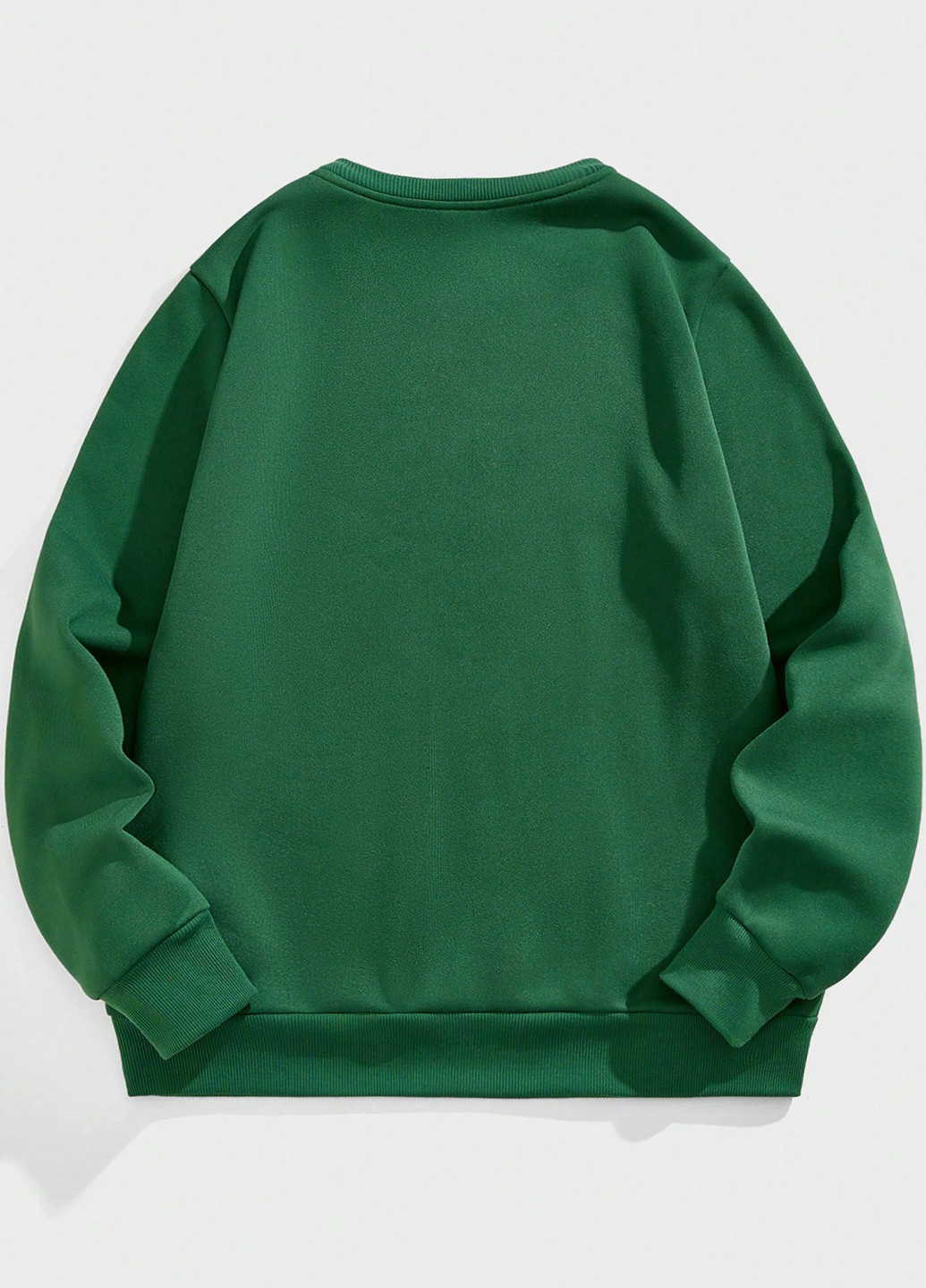 Зеленый свитшот SHEIN новогодний без декора (331536130)