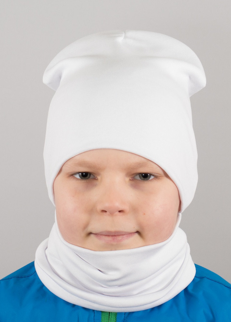 Дитяча шапка з хомутом КАНТА розмір 52-56 білий (OC-573) Канта (222439493)