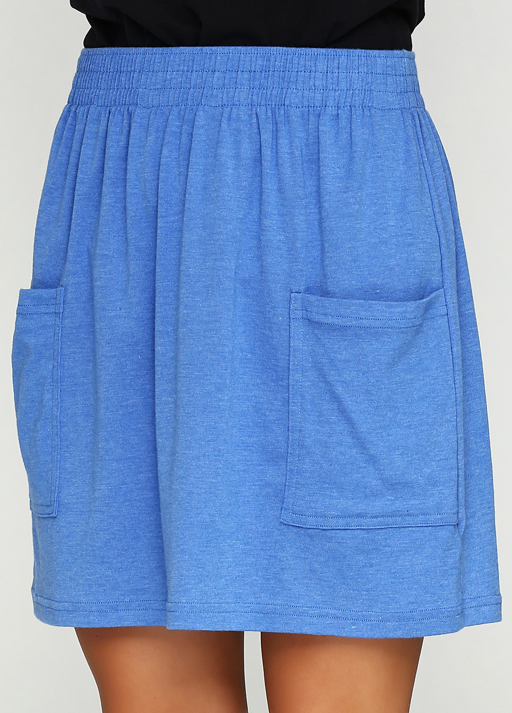 Синяя кэжуал однотонная юбка American Apparel мини