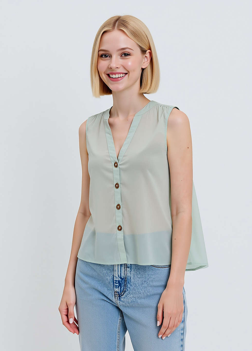 Мятная блуза House