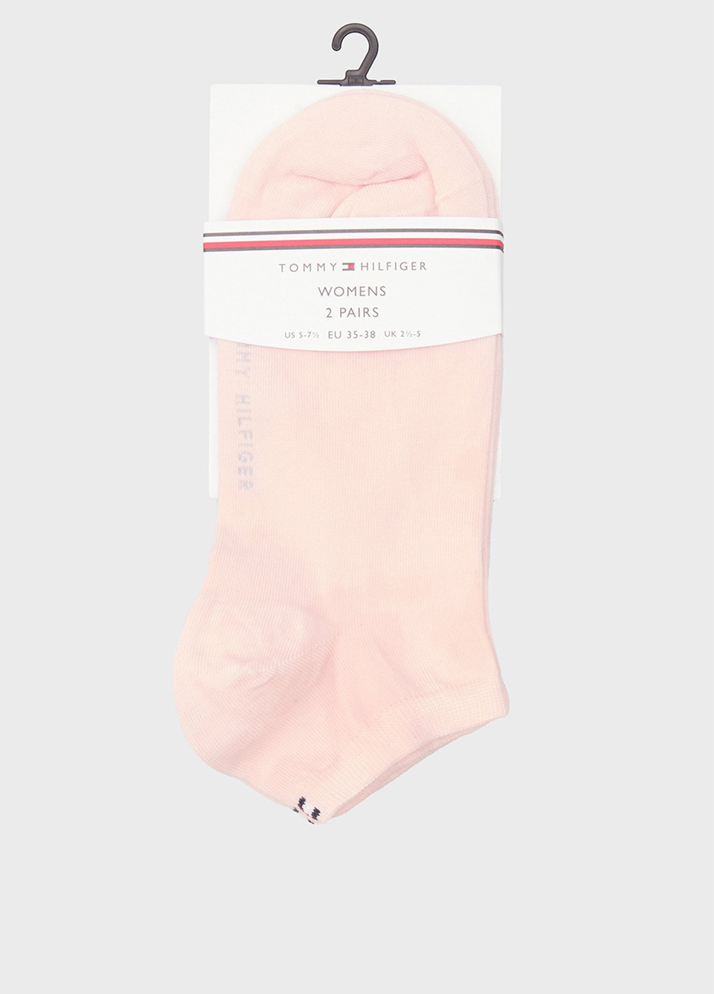 Світло-рожеві шкарпетки (2 пари) Tommy Hilfiger логотипи (347656432)