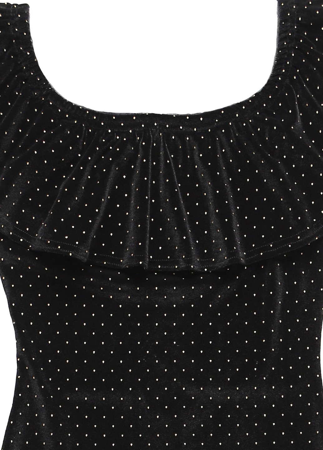 Чорна коктейльна, кежуал сукня силуетна Girls On Film в горошок