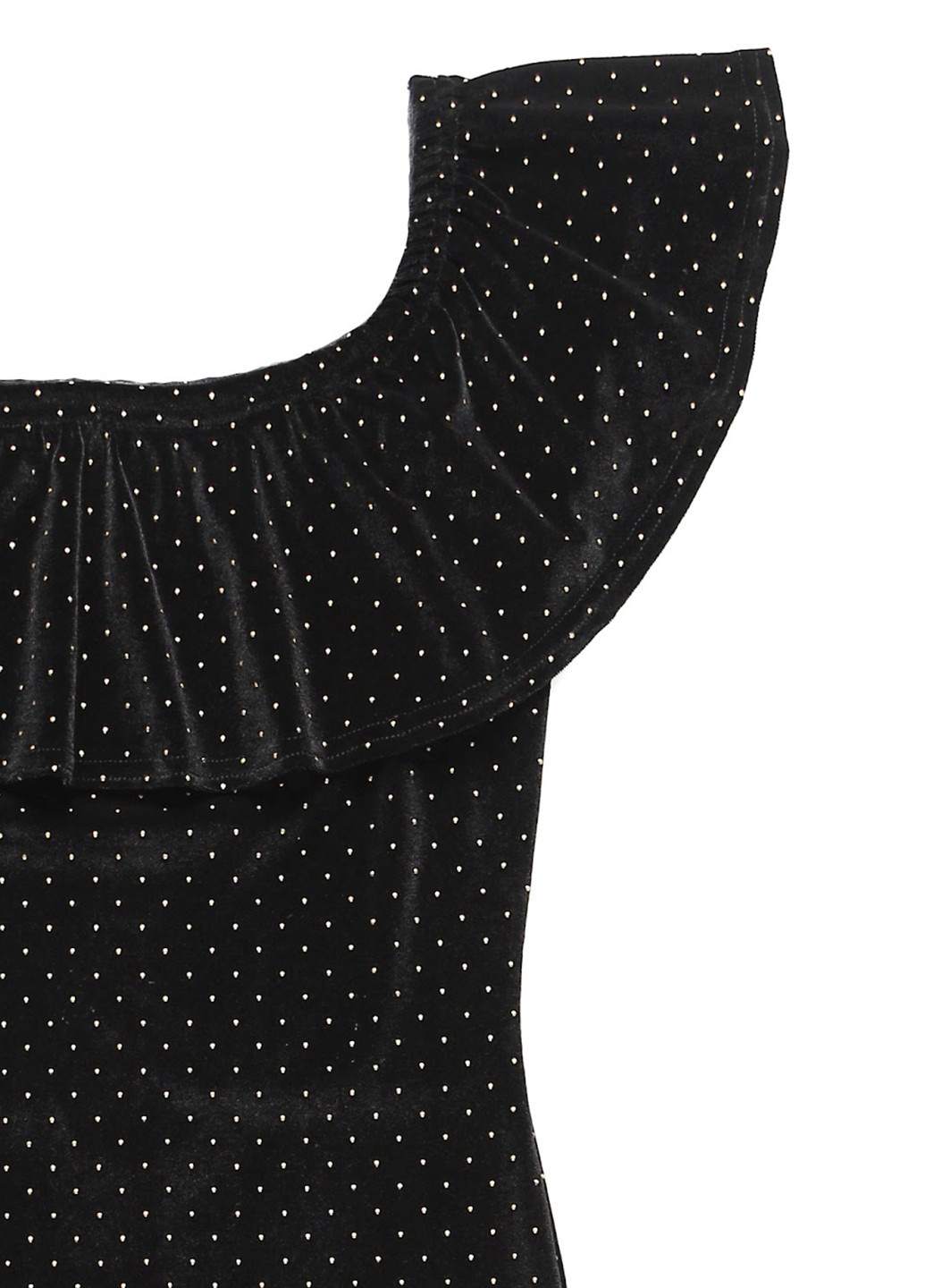 Чорна коктейльна, кежуал сукня силуетна Girls On Film в горошок