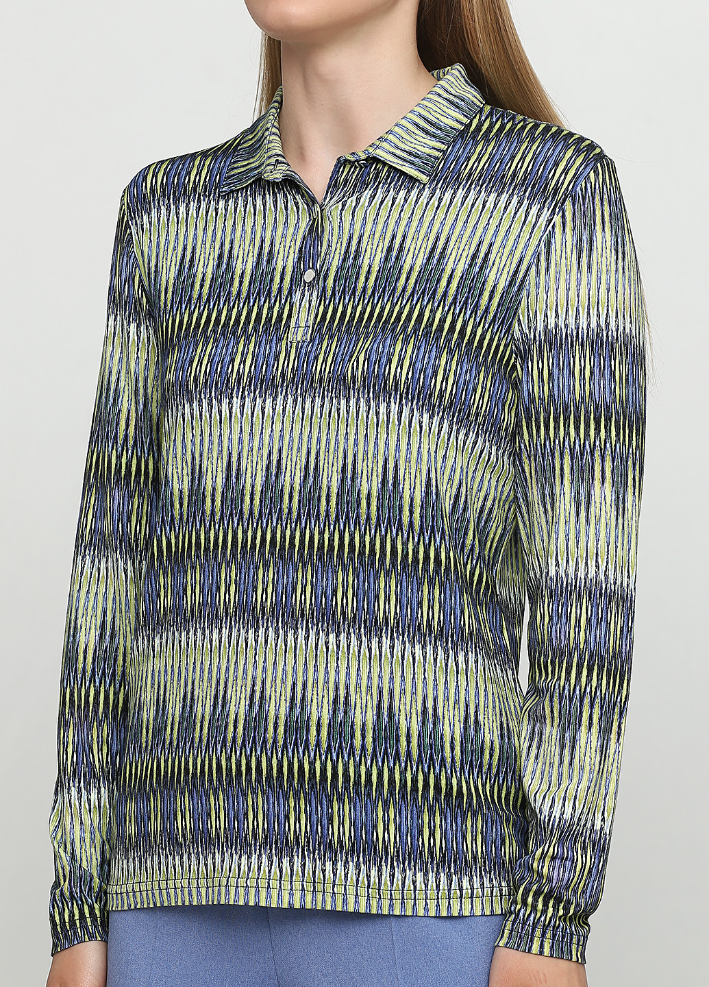Цветная женская футболка-поло BRANDTEX CLASSIC с абстрактным узором