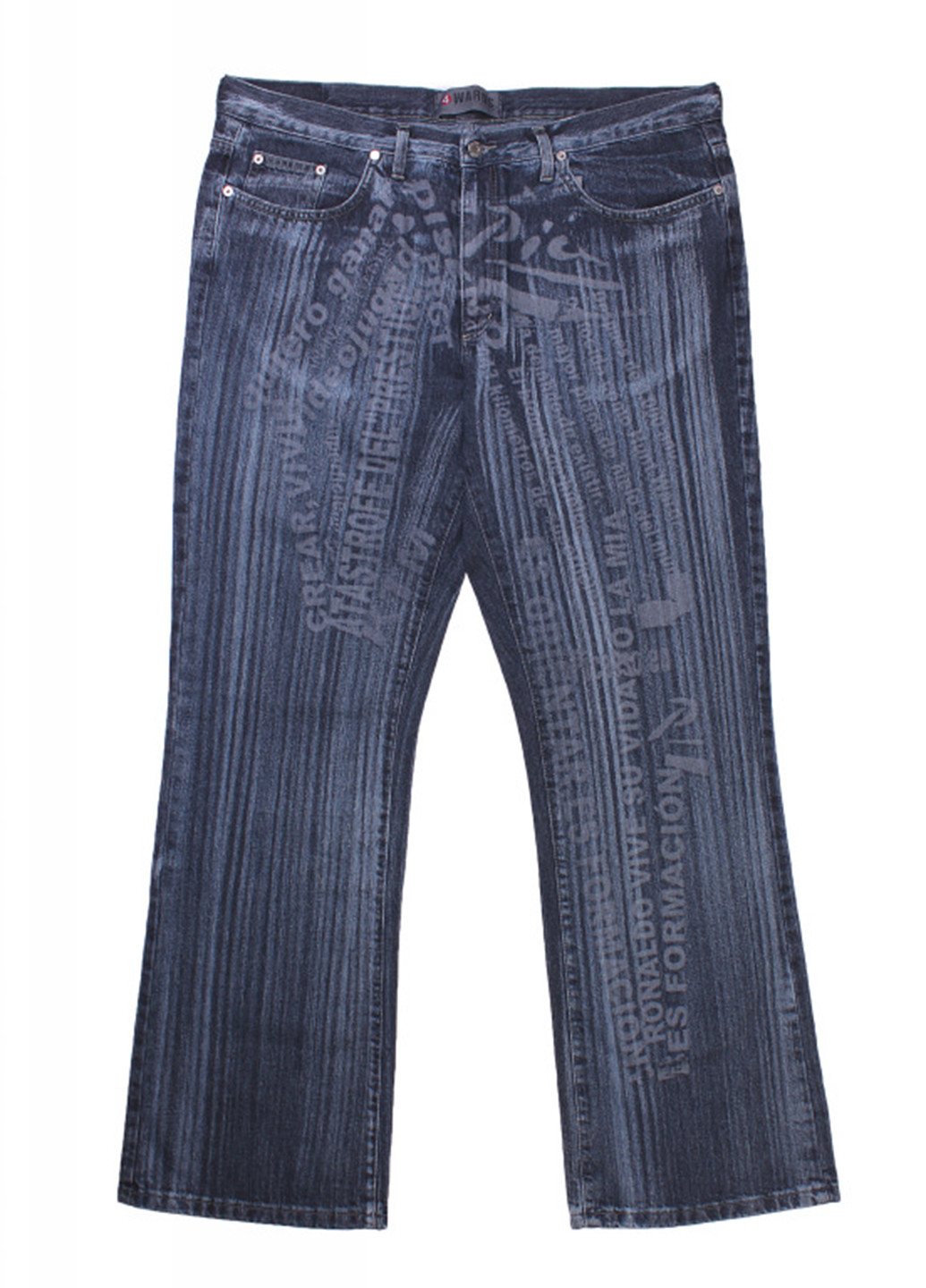 Темно-синие демисезонные прямые джинсы COTTON