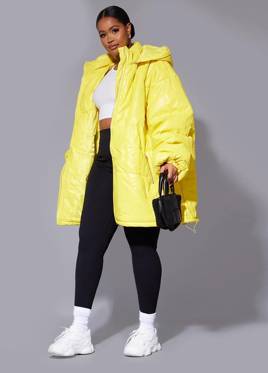 Жовта демісезонна куртка PrettyLittleThing