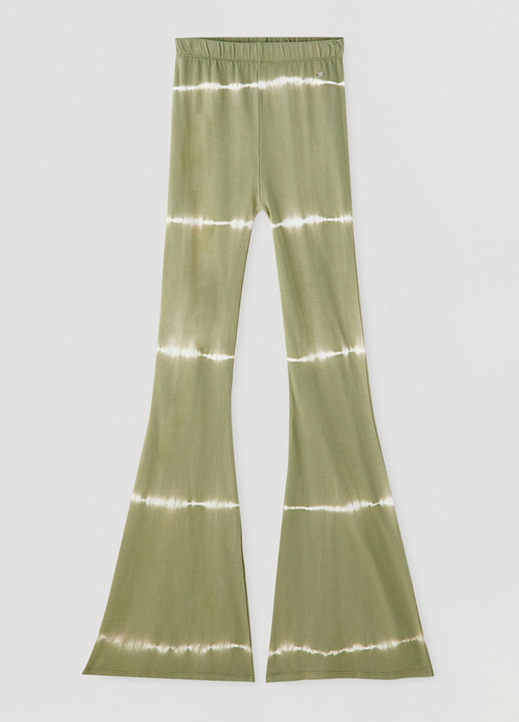 Светло-зеленые кэжуал летние клеш брюки Pull & Bear