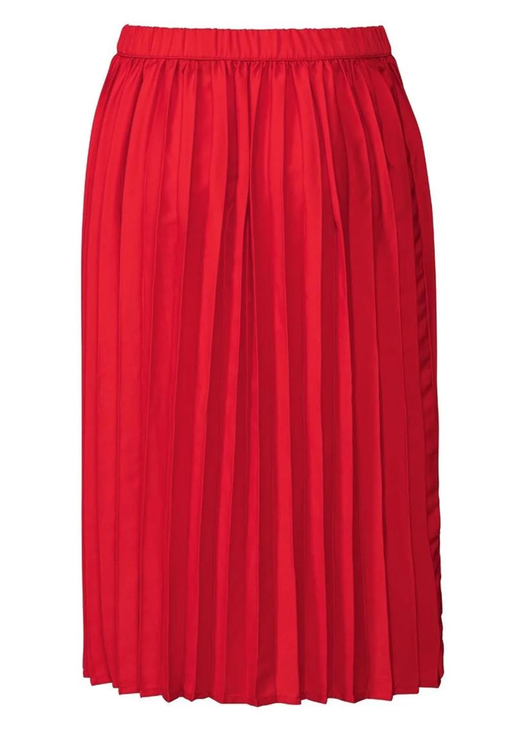 Алая кэжуал однотонная юбка Esmara плиссе
