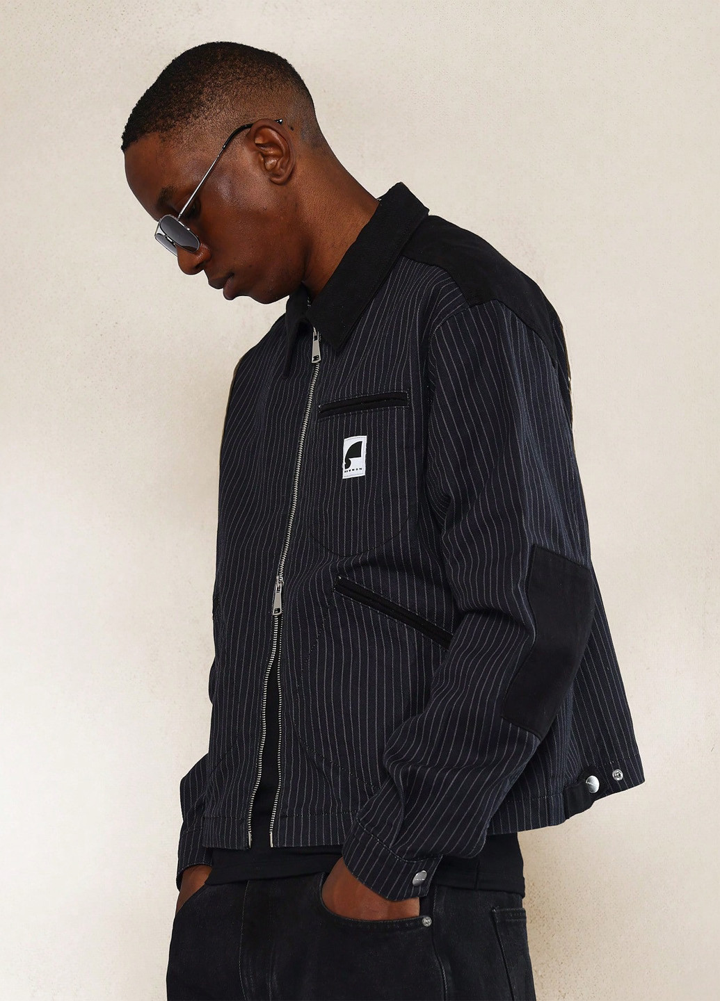 Темно-синяя демисезонная куртка SHEIN