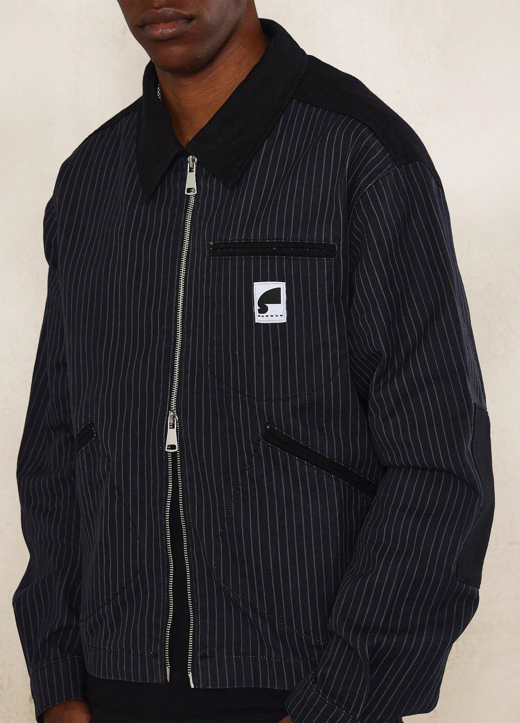 Темно-синяя демисезонная куртка SHEIN