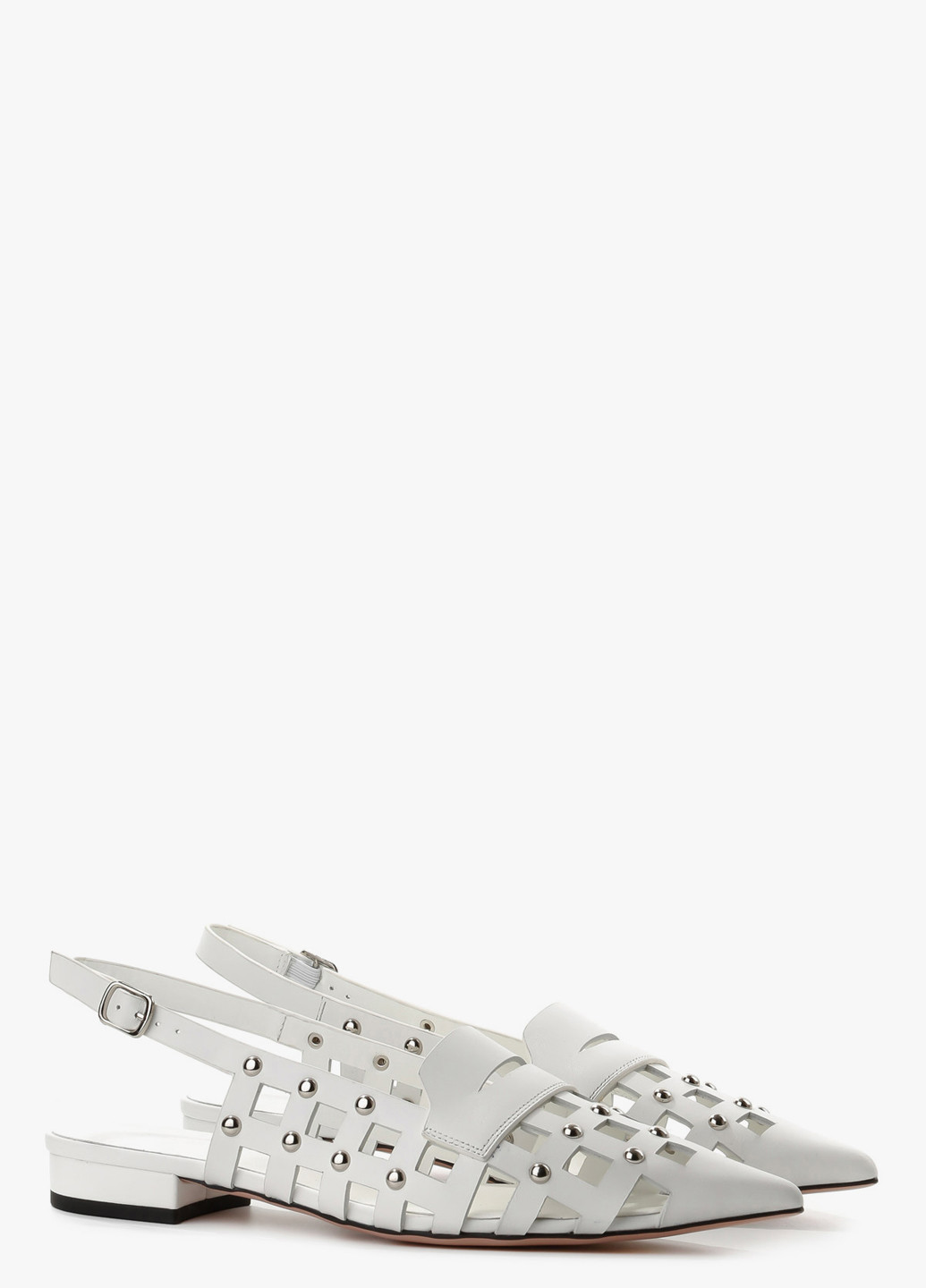 Le'BERDES Туфлі слінгбекі білий з натуральна шкіра, україна — літо (370451818)