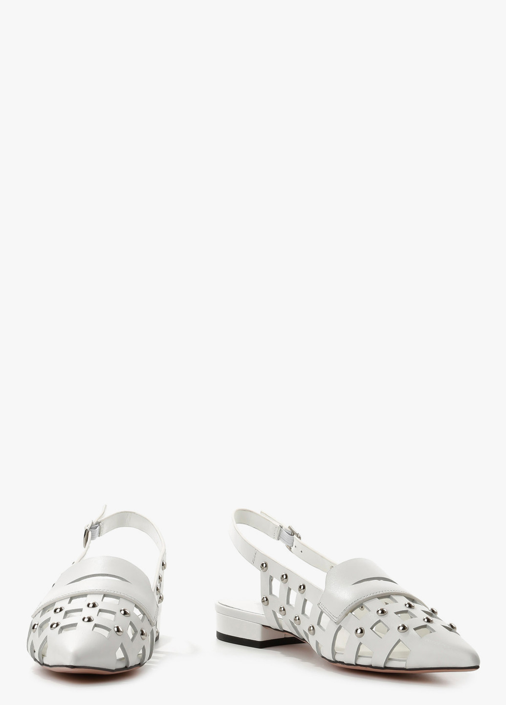 Le'BERDES Туфлі слінгбекі білий з натуральна шкіра, україна — літо (370451818)