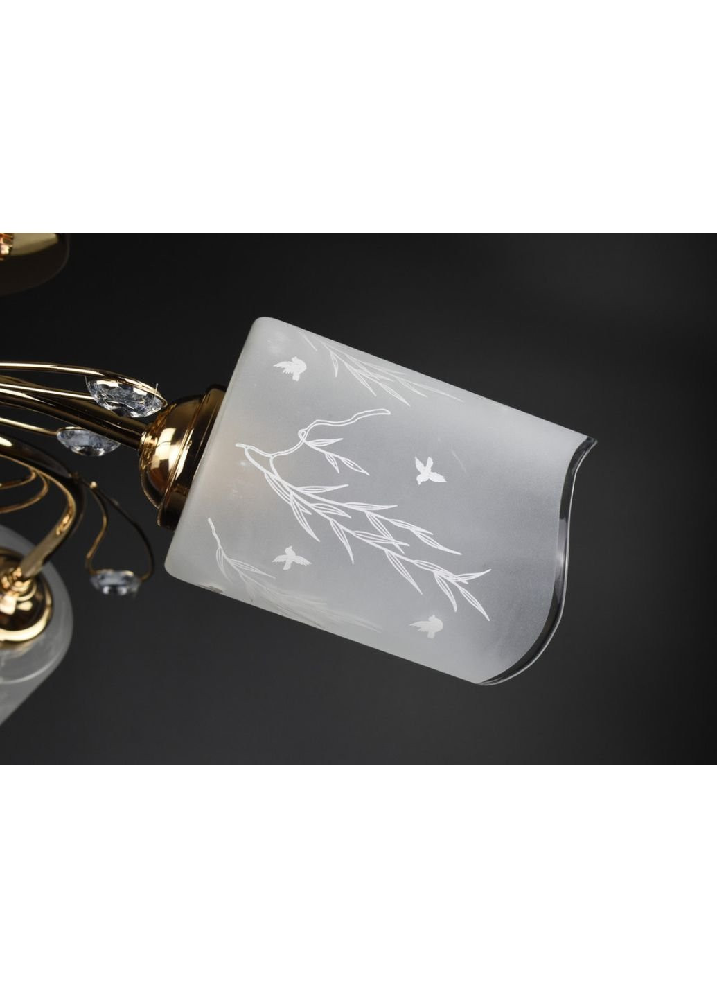 Люстра потолочная на 3 лампочки 99018/3B-gd Золото 23х54х54 см. Sunnysky (253627299)