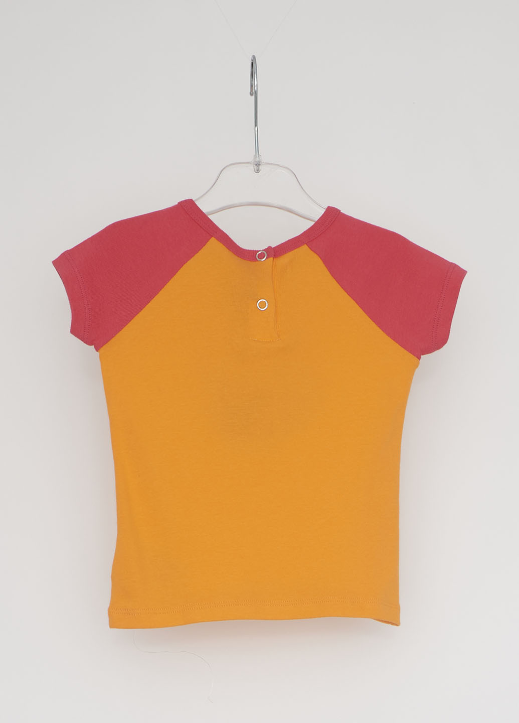 Оранжевая летняя футболка с коротким рукавом United Colors of Benetton