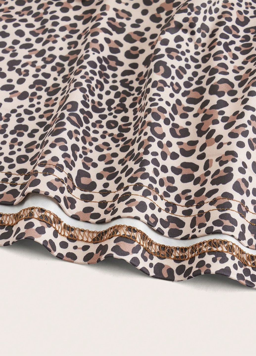 Бежевая кэжуал леопардовая юбка SHEIN карандаш