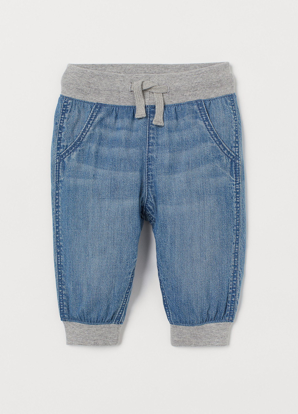 Голубые демисезонные джоггеры джинсы H&M