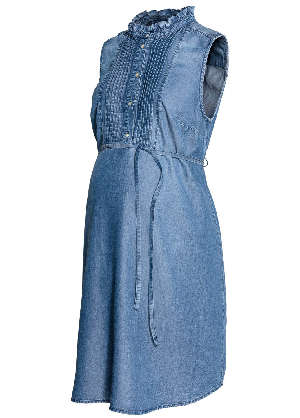 Синее кэжуал платье рубашка H&M однотонное