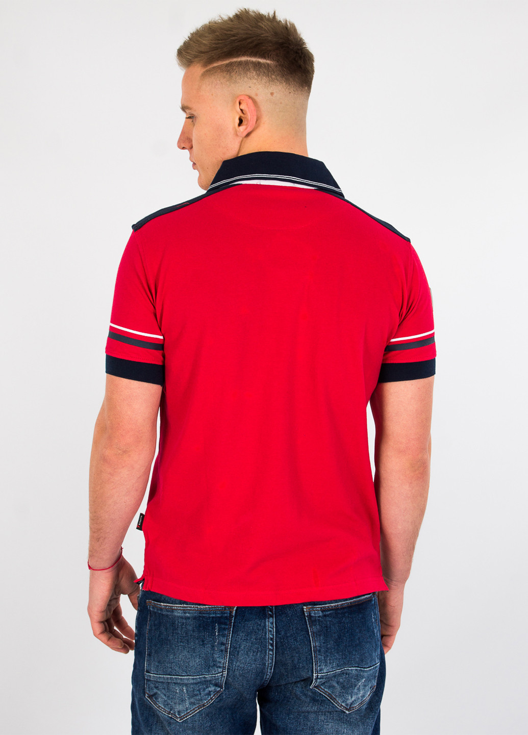 Красная футболка-поло для мужчин Bonavita с надписью