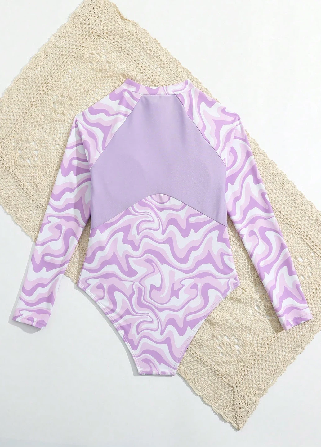 Комбинированный летний купальник слитный SHEIN