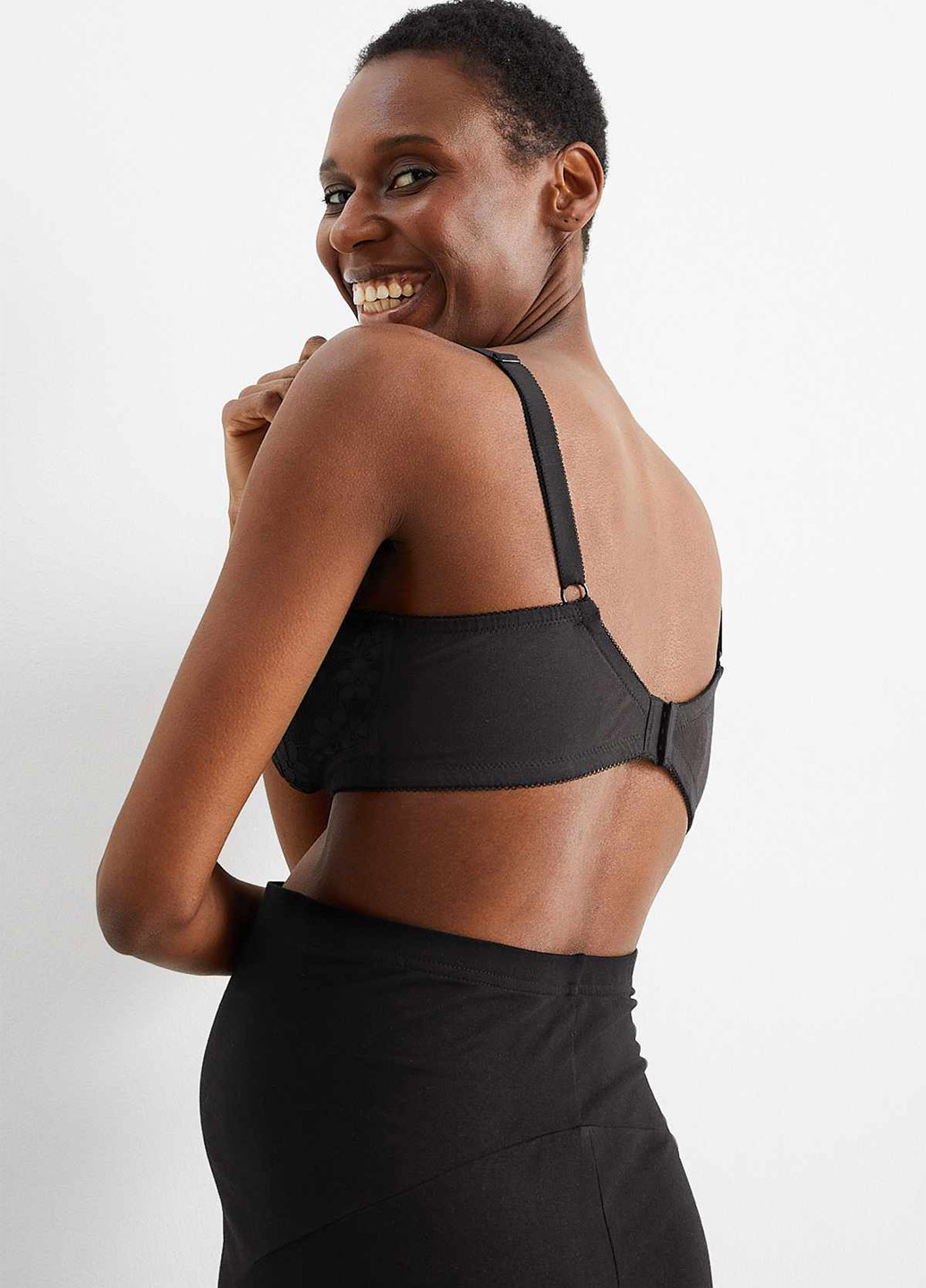 Чорний бюстгальтер для годуючих C&A без кісточок поліамід