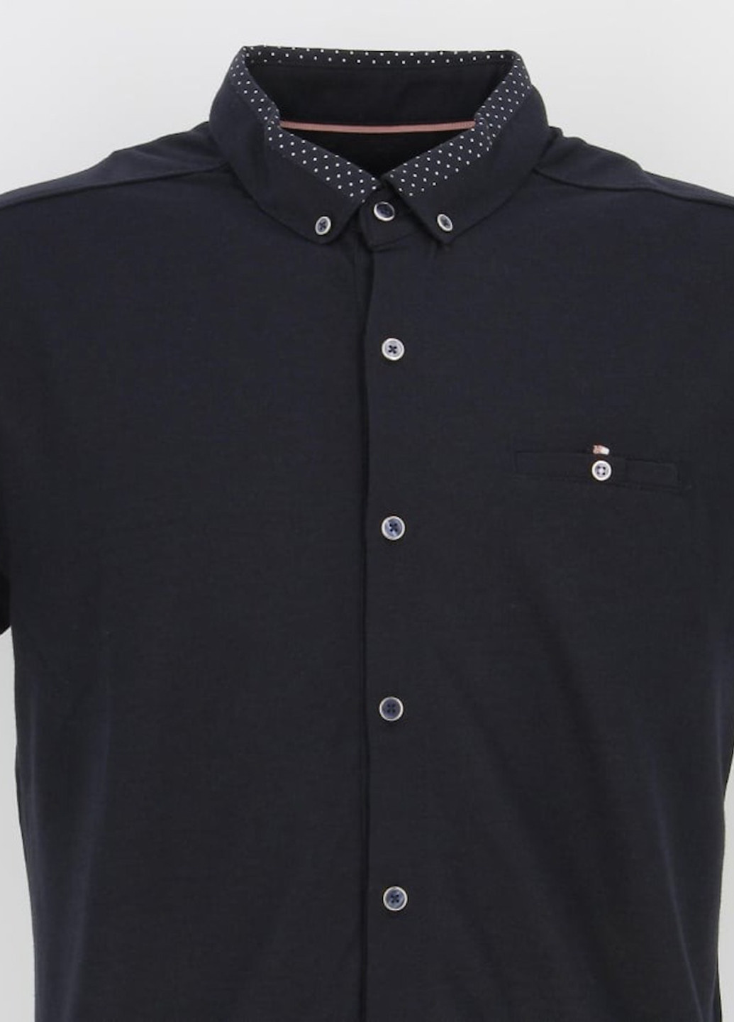 Темно-синяя кэжуал рубашка однотонная Benson & Cherry