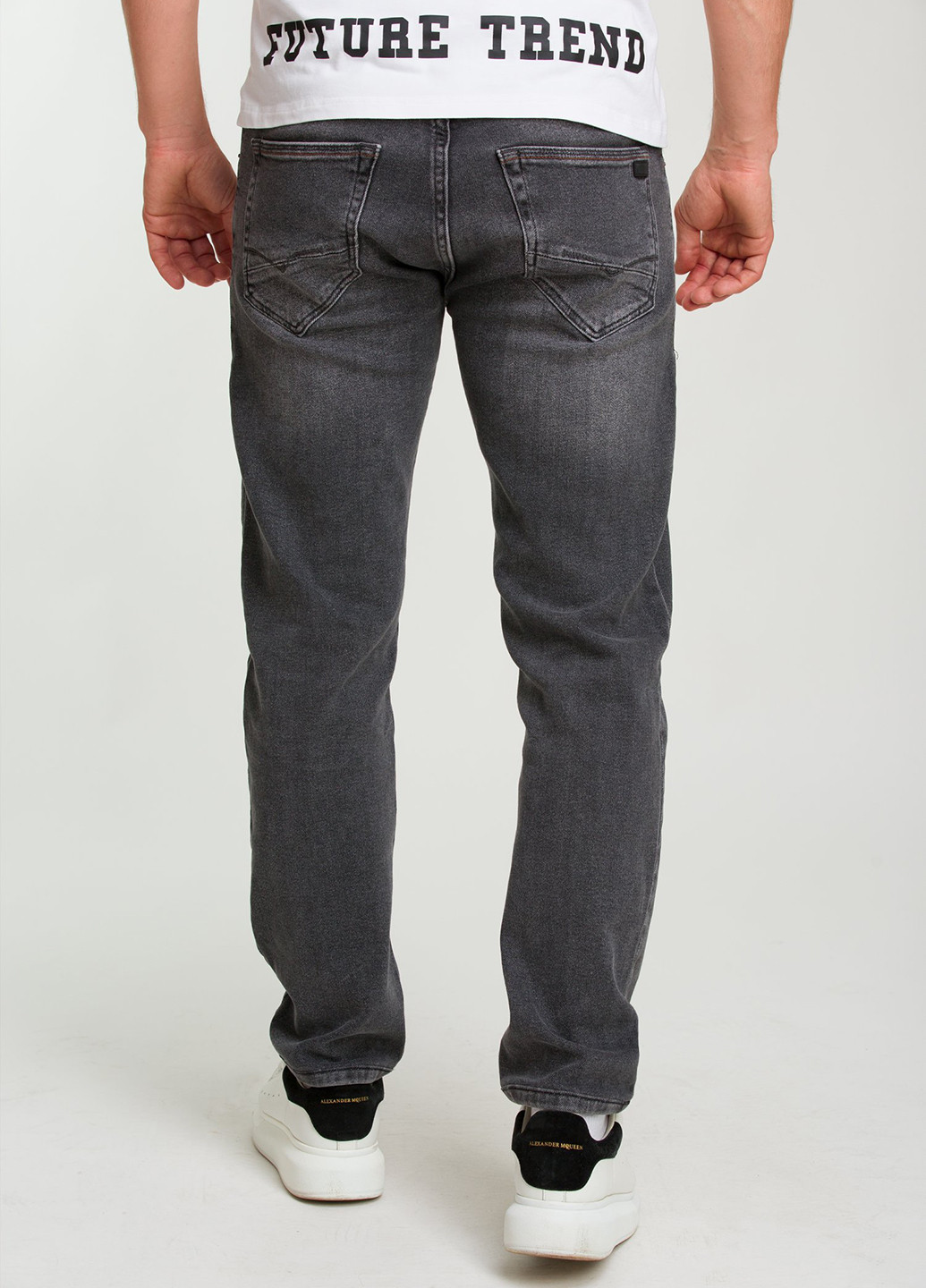 Графитовые демисезонные прямые джинсы Trend Collection