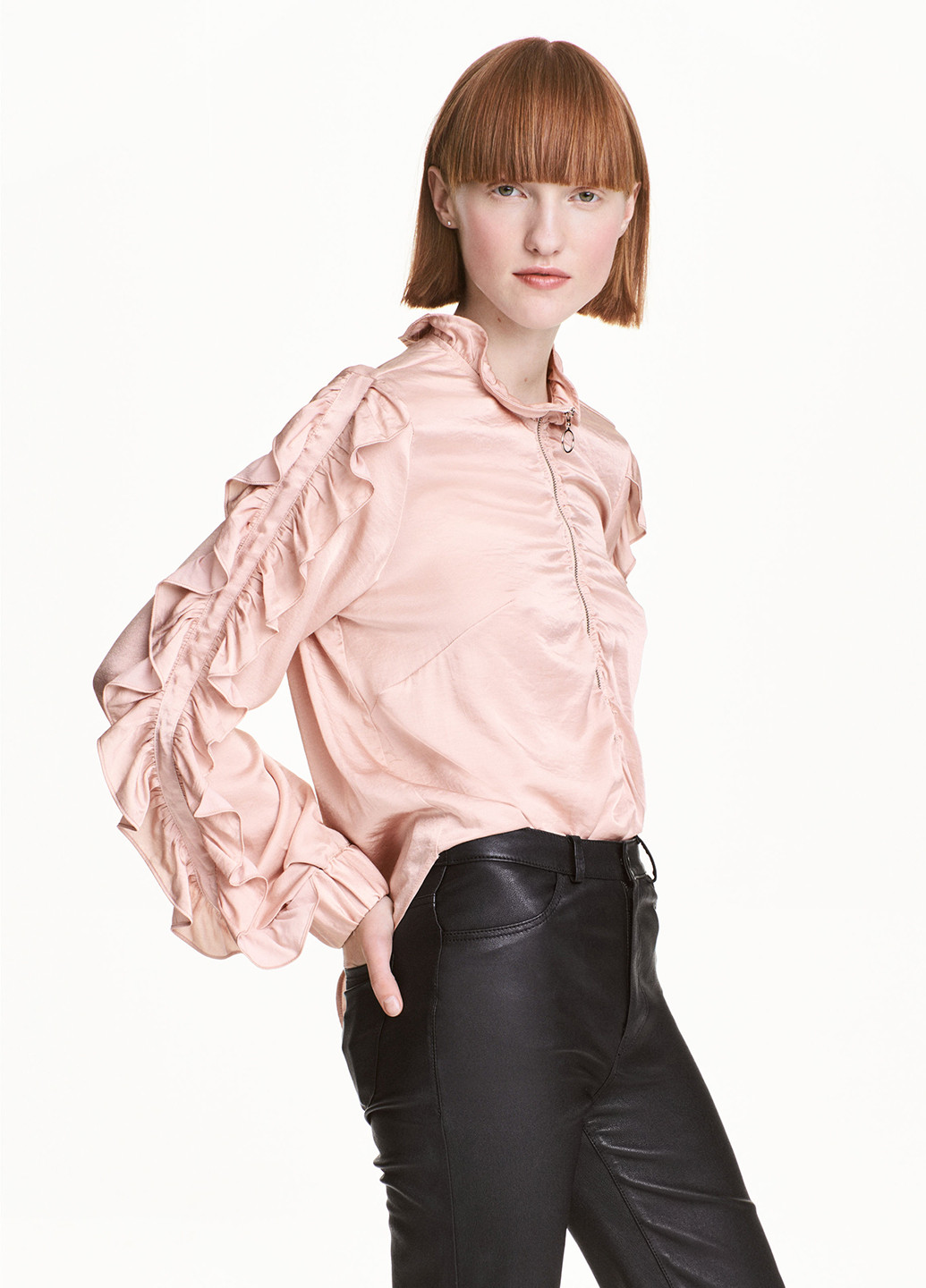 Бледно-розовая демисезонная блуза H&M