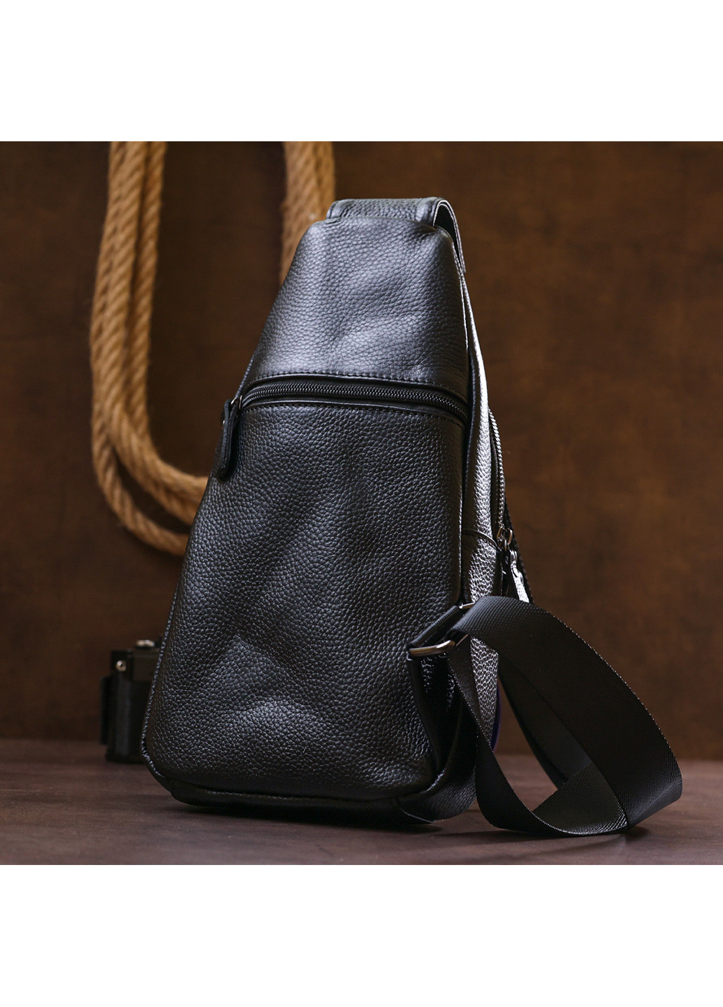 Мужская кожаная сумка через плечо 17х31х7 см Vintage (253491063)