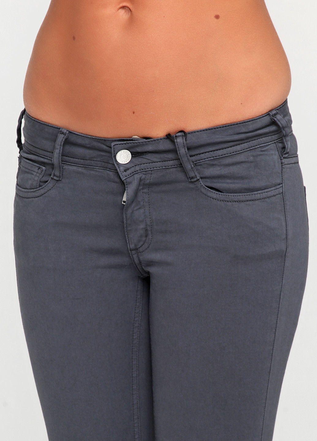 Серые джинсовые демисезонные зауженные брюки Cimarron