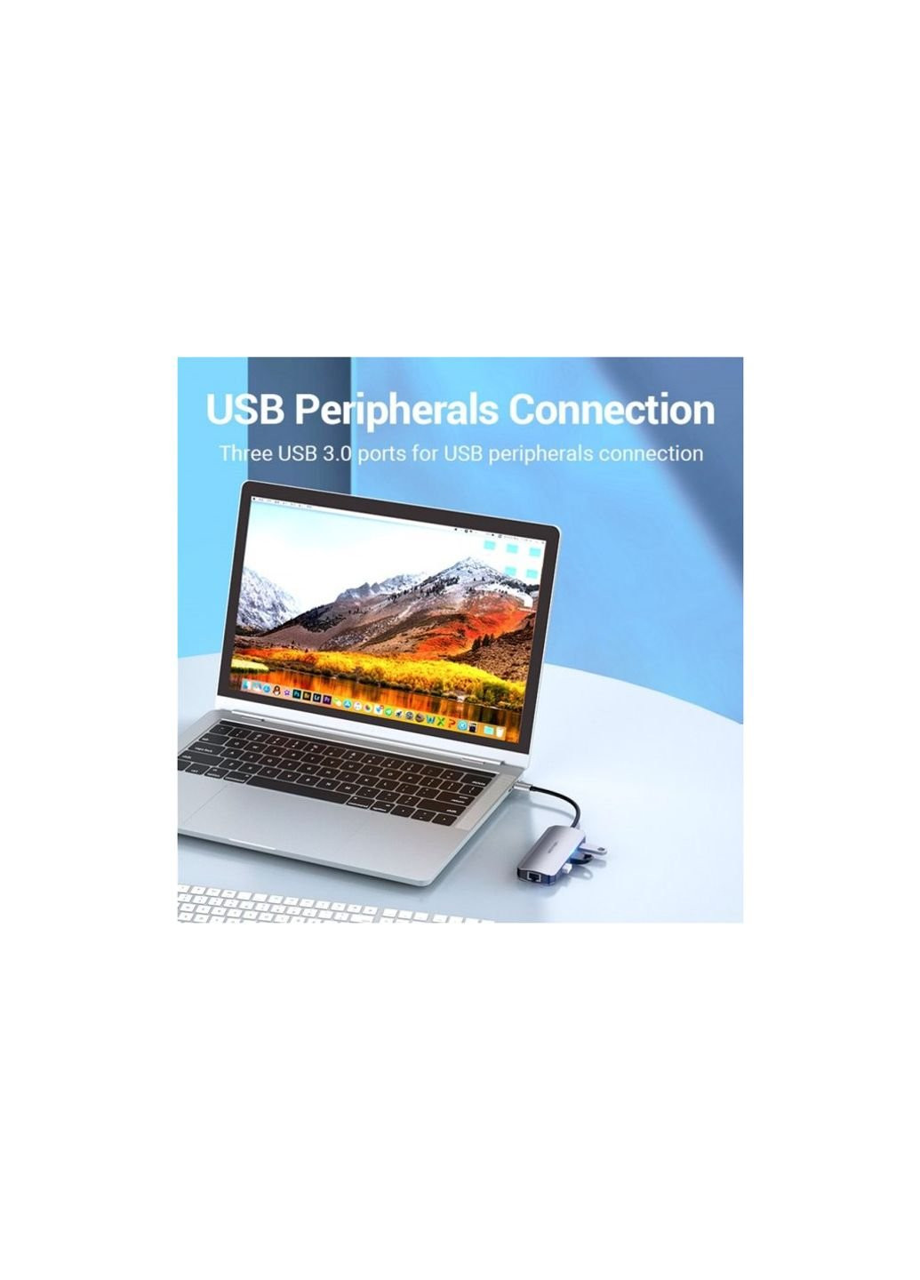 Концентратор USB3.1 Type-C --> HDMI/USB 3.0x3/RJ45/PD 100W Hub 6-in-1 (TOHHB) Vention (250125805)