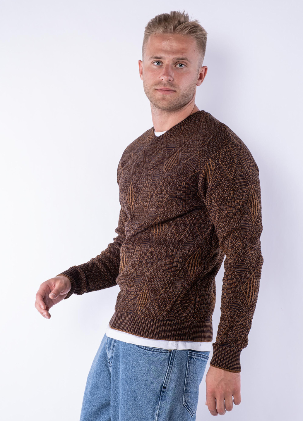 Коричневий демісезонний пуловер пуловер Time of Style