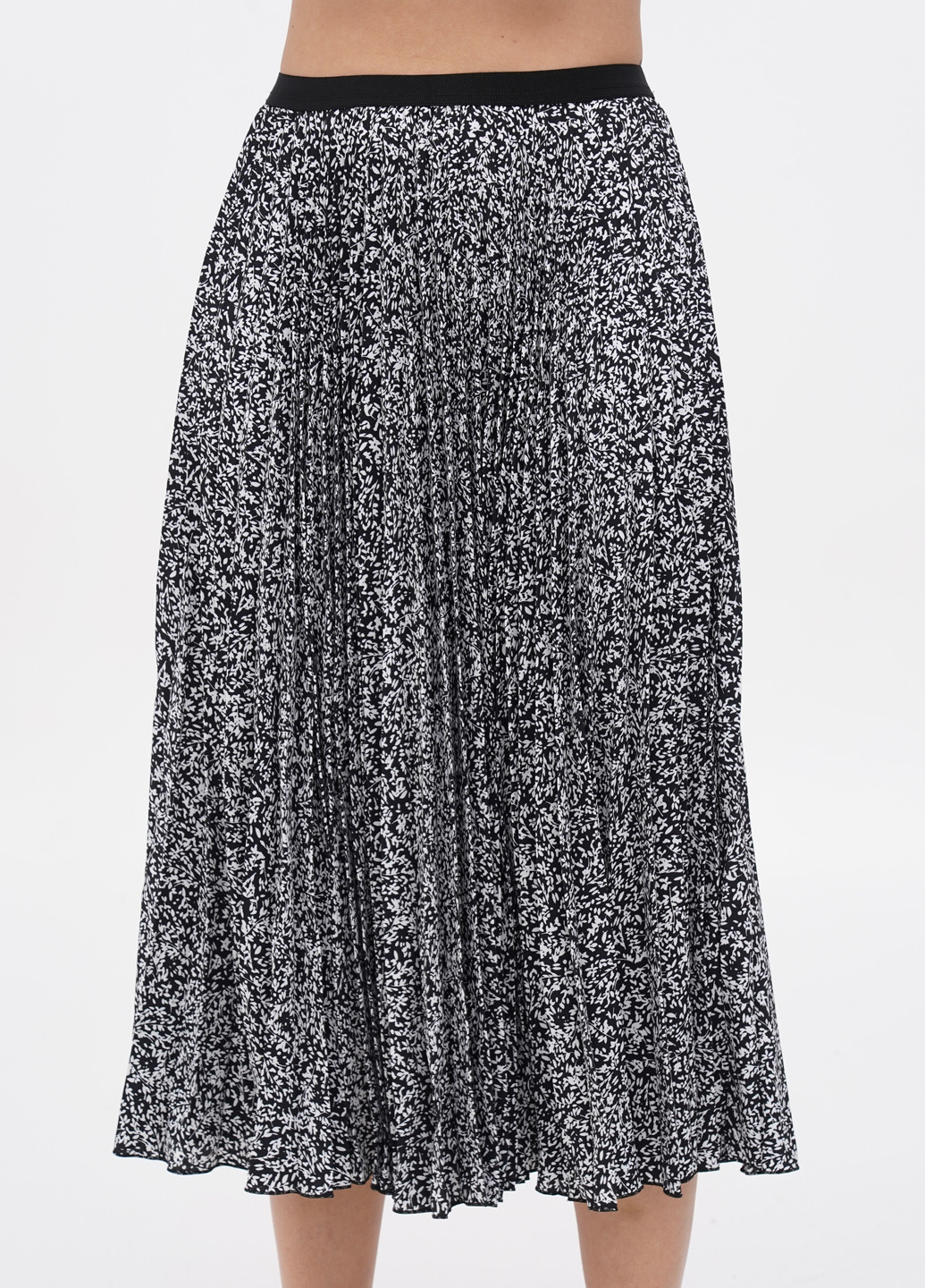 Черно-белая кэжуал цветочной расцветки юбка Closet плиссе