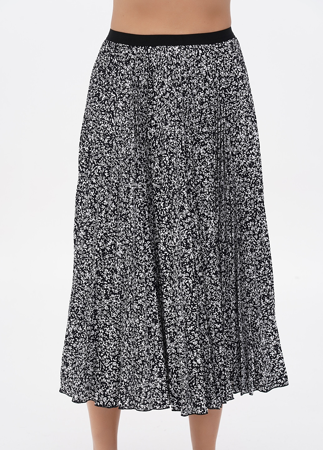 Черно-белая кэжуал цветочной расцветки юбка Closet плиссе
