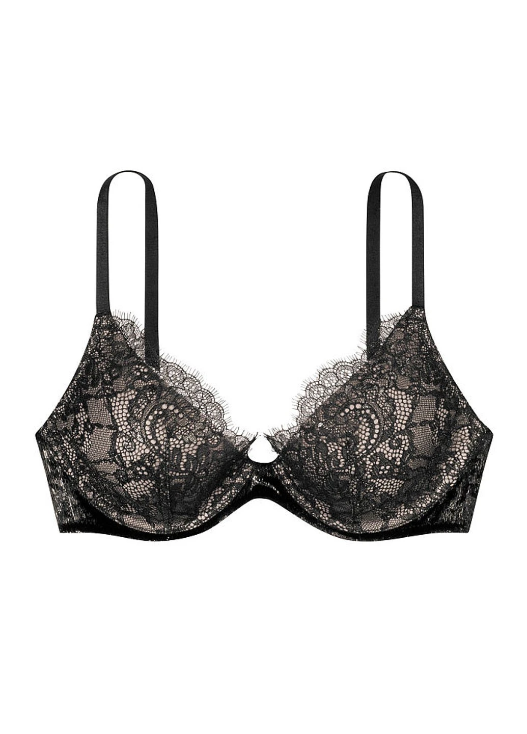 Чорний демісезонний комплект (бюстгальтер, труси) Victoria's Secret