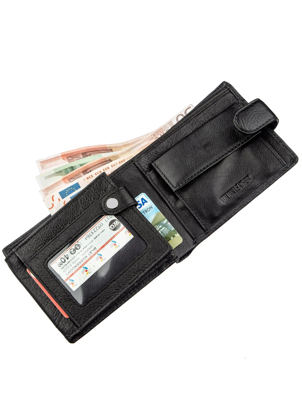 Чоловічий шкіряний гаманець 12х10 см st leather (252132589)