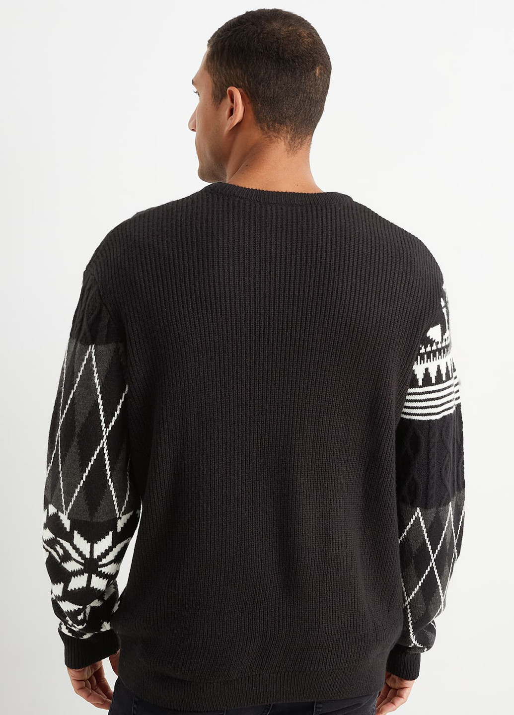 Черно-белый зимний джемпер джемпер C&A