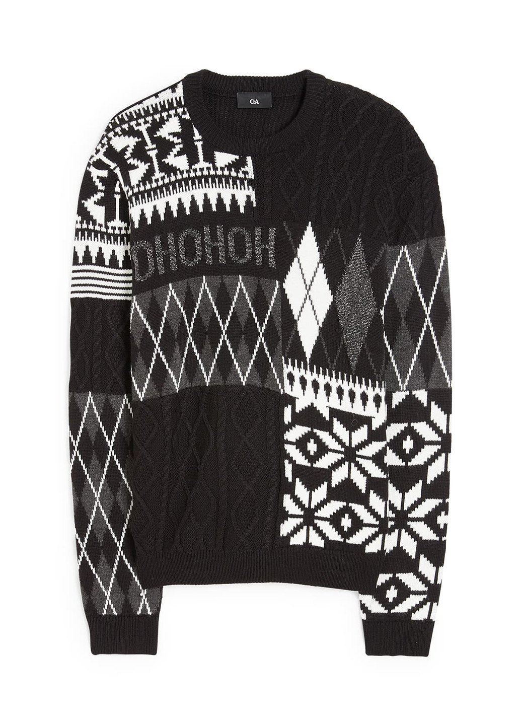 Черно-белый зимний джемпер джемпер C&A