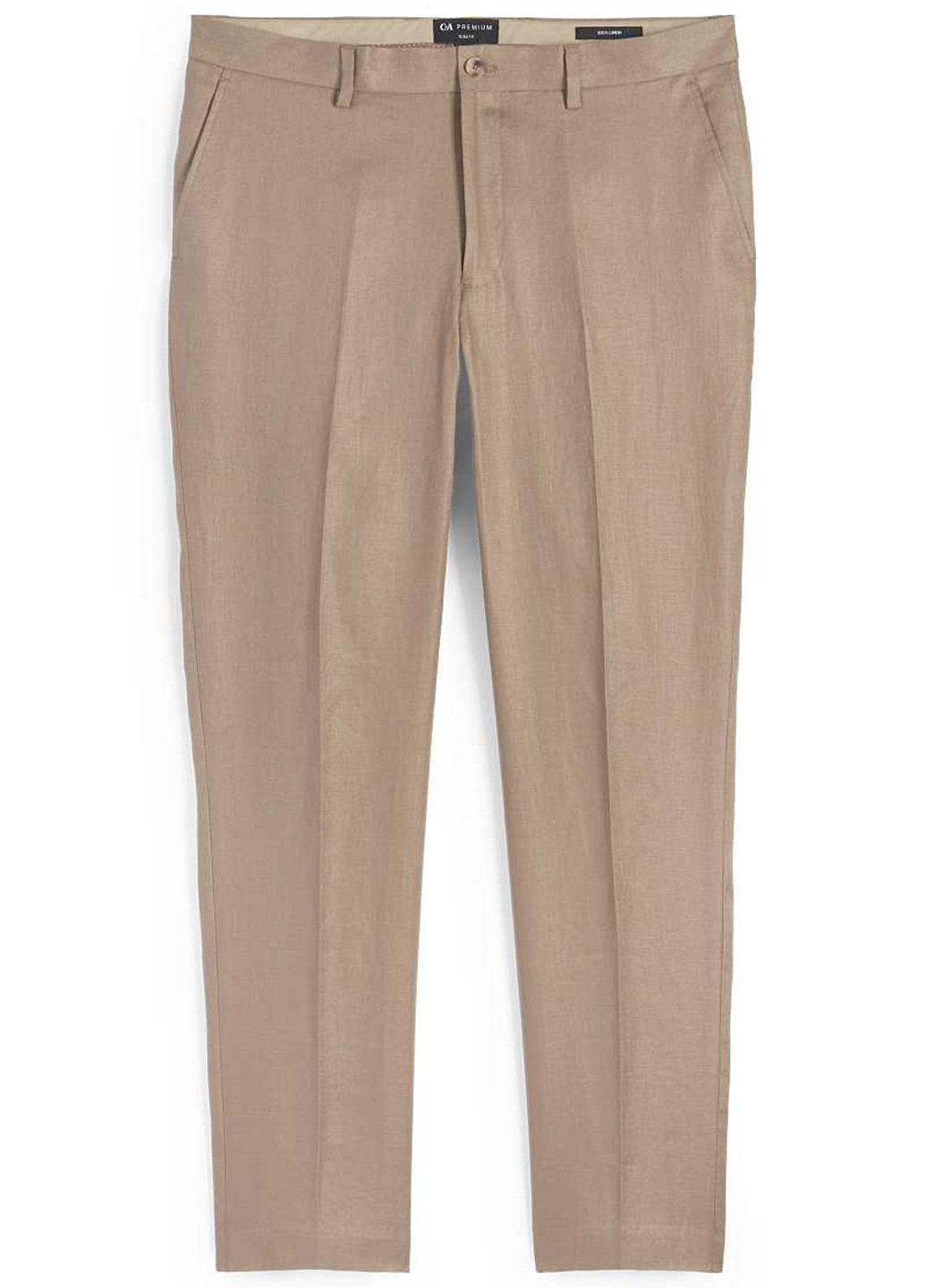 Серо-бежевые классические демисезонные зауженные брюки C&A