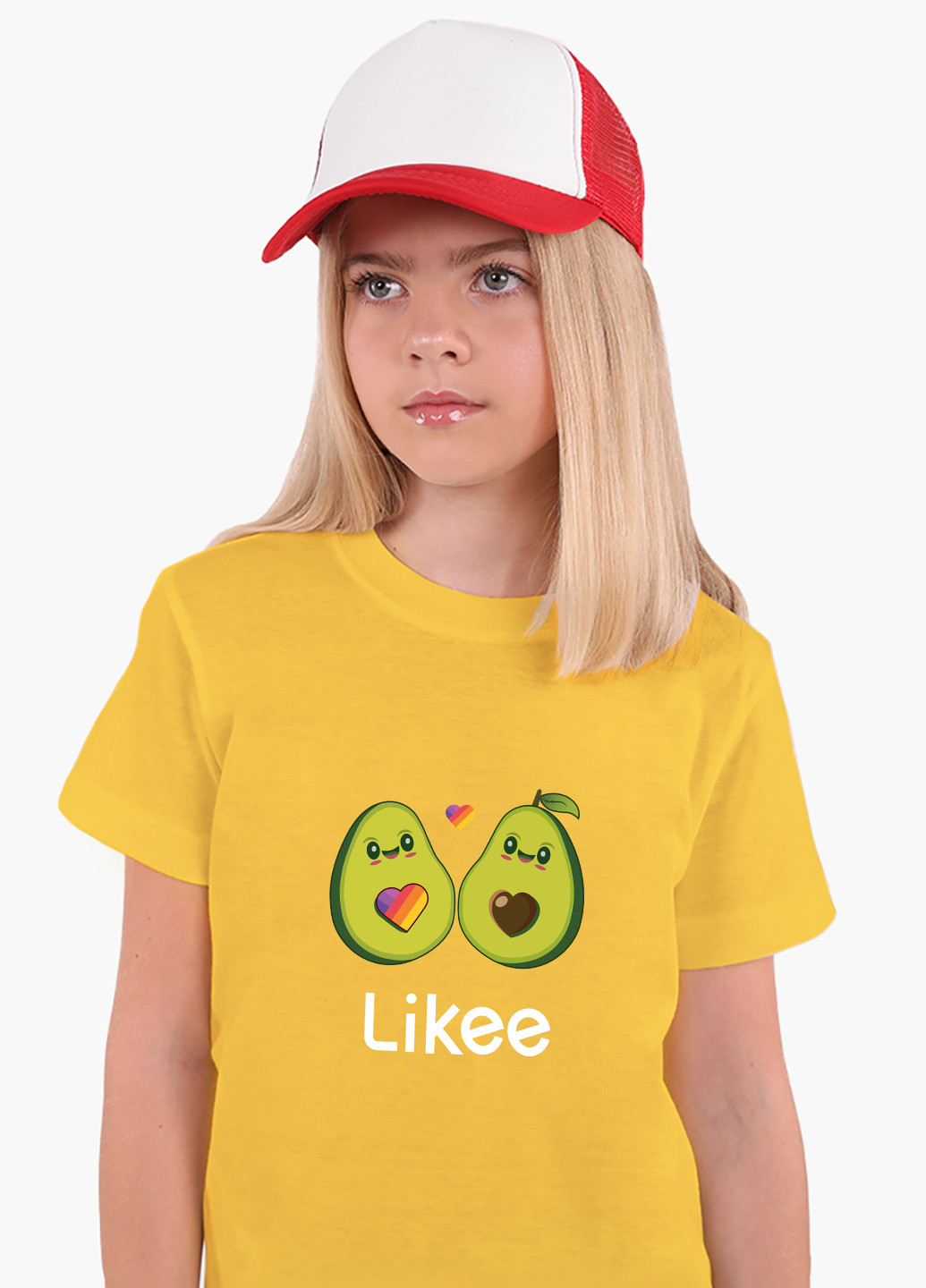 Жовта демісезонна футболка дитяча лайк авокадо (likee avocado) (9224-1031) MobiPrint