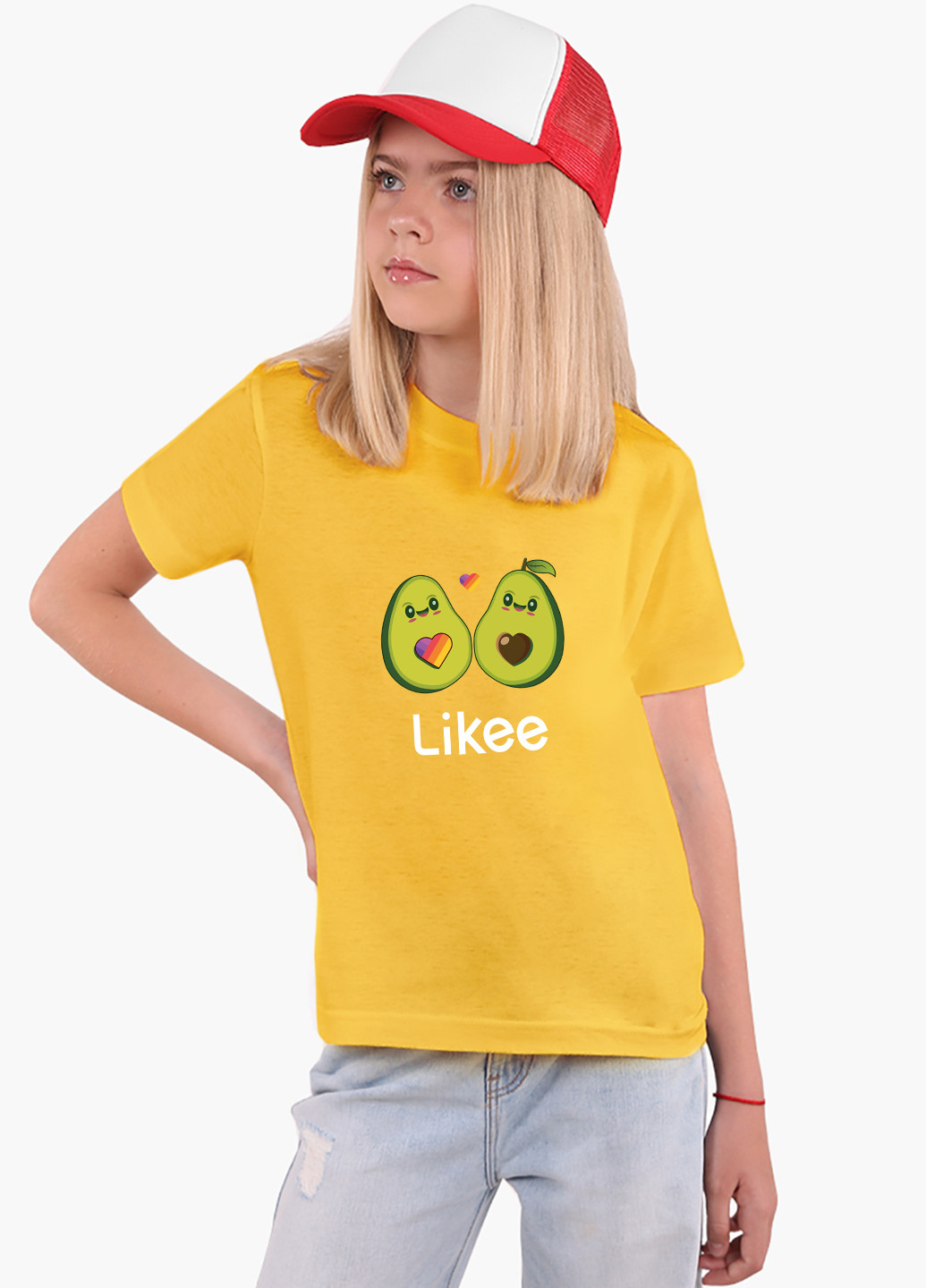 Жовта демісезонна футболка дитяча лайк авокадо (likee avocado) (9224-1031) MobiPrint