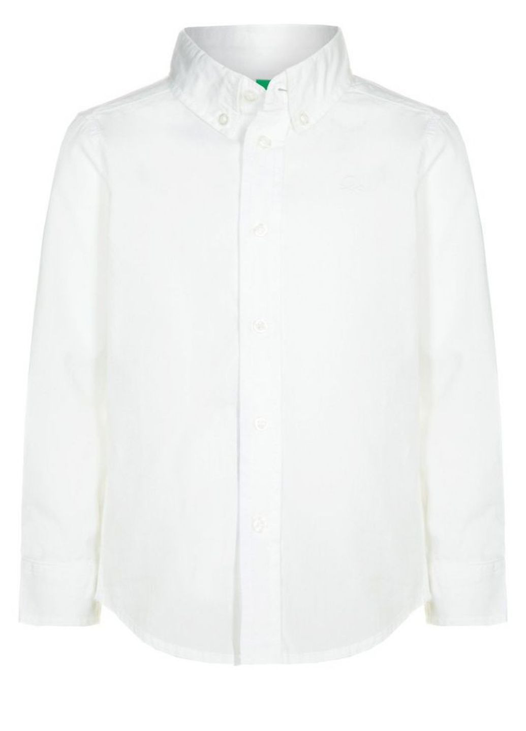 Белая классическая рубашка однотонная United Colors of Benetton