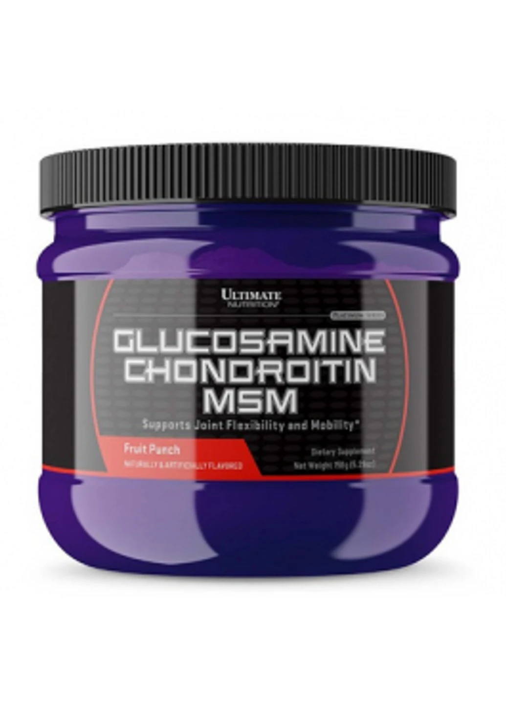 Глюкозамін хондроїтин МСМ Glucosamine Chondroitin Msm 158 грам Фруктовий пунш Ultimate Nutrition (255408303)