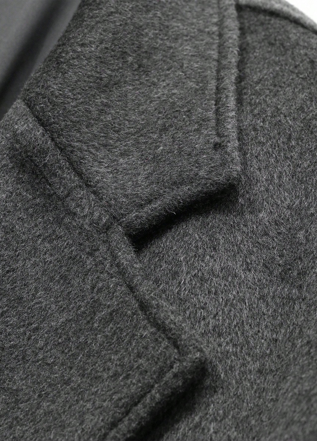 Темно-сіре зимнє Пальто двобортне SHEIN